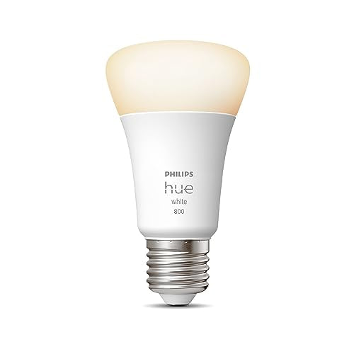 Philips Hue White A60 Smart LED Light Bulb [E27 Edison Screw] for Home Indoor Lighting with Amazon Echo and Alexa