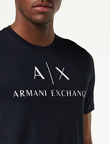 Armani Exchange Men's 8nztcj T Shirt, Blue, L UK