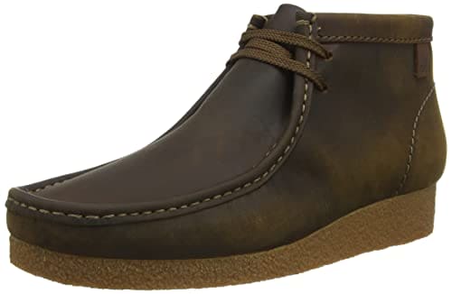 Clarks Shacre Wallabee Boot, mens Chukka, Dark Sand Suede, 8 UK (42 EU)