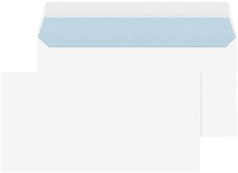 JKG® 50 x DL White ENVELOPES - Small Self Seal Wallet Envelopes PR | Letter Envelopes | A4 A5 Letters, No Window Envelopes Mail Posting Supplies | 25/50/100 DL White Mailing Envelopes [110mm x 220mm]