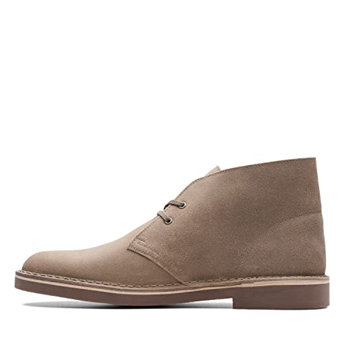 Clarks Men's Bushacre 2 Chukka Boot, Taupe Distressed Suede, 9 UK