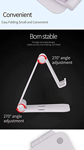 USSJ Desktop Stand for Phones, Free Your Hand, Adjustable, Compatible with All Phones, Cell Phone (Black)