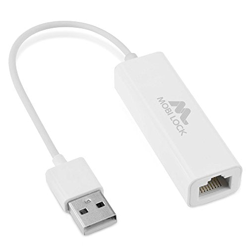 USB Ethernet (LAN) Network Adapter Compatible with Laptops, Computers, and All USB 2.0 Compatible Devices Including Windows 7 to 11, Vista, all Mac OS X, and macOS - by Mobi Lock