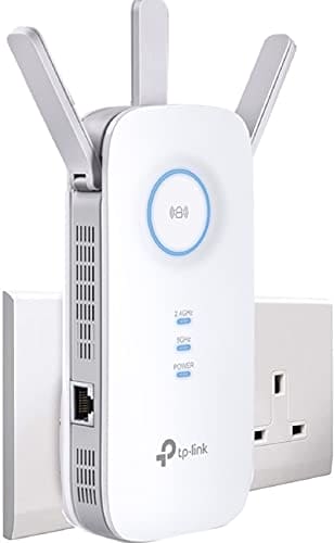 TP-Link AC1900 Gigabit Mesh Wi-Fi Range Extender/Wi-Fi Booster/Wi-Fi Repeater, 3 External Antennas, Intelligent Signal Light, Power Schedule, LED Control, Tether APP, Easy Setup, UK Plug (RE550)