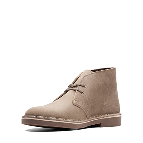 Clarks Men's Bushacre 2 Chukka Boot, Taupe Distressed Suede, 9 UK