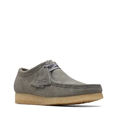 Clarks Wallabee Men's Lace-Up Shoes, Grey Suede 26170535, 9 UK