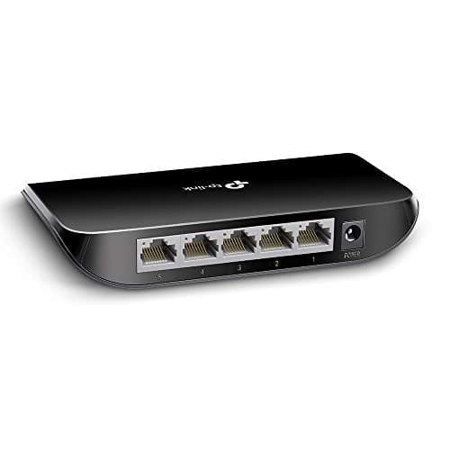 TP-Link TL-SG1005D, 5 Port Gigabit Ethernet Network Switch, Ethernet Splitter, Hub, Desktop and Wall-Mounting, Plastic Case, Plug and Play, Energy-Saving, Black