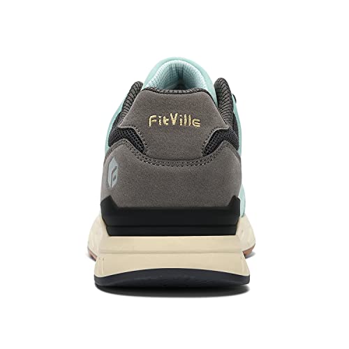 FitVille Womens Extra Wide Fit Trainers Ladies Walking Running Shoes Comfortable Sneakers for Flat Feet Plantar Fasciitis, Light Purple, 4 UK X-Wide