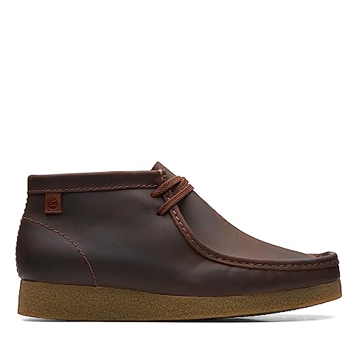 Clarks Shacre Wallabee Boot, mens Chukka, Dark Sand Suede, 8 UK (42 EU)