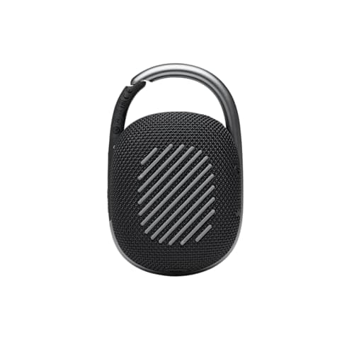 JBL Clip 4 - Bluetooth portable speaker with integrated carabiner, waterproof and dustproof, up to 10 hours of wireless music streaming, in black