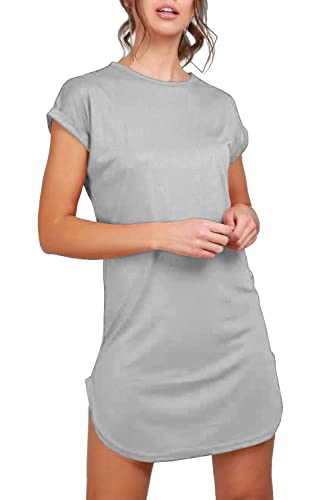 Fashion Star Womens Plain Curved Hem Jersey T-Shirt Top