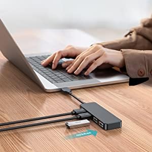 USB Expander,USB Hub,USB Splitter,4 Ports USB Adapter Ultra-Slim,Multi USB Cable Lead Adapter for PC,Laptop,NoteBook,UltraBook,MacBook,Desktop,ChromeBook,Surface Pro,Flash Drives,Mobile HDD etc.