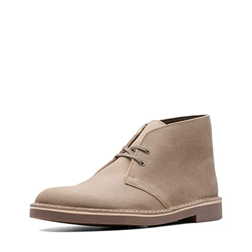 Clarks Men's Bushacre 2 Chukka Boot, Taupe Distressed Suede, 9 UK