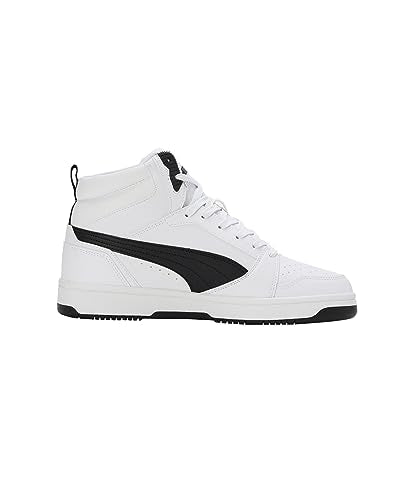 Puma Unisex Adults Rebound V6 Sneakers, Puma White-Puma Black-Shadow Gray-Puma White, 10 UK