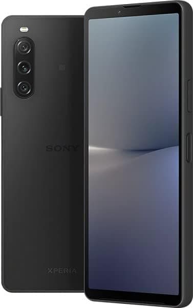 Sony Xperia 10 V Black - 6.1 Inch 21:9 Wide OLED - Triple lens - Lightweight & Compact - 3.5 mm audio jack - Android 13 - SIM free - 6GB RAM - 128GB Storage - IP65/68 rating - Dual SIM hybrid *1