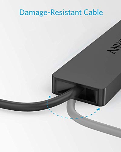 [Upgraded Version] Anker 4-Port USB 3.0 Ultra Slim Data Hub with 2 ft Extended Cable for Macbook, Mac Pro / mini, iMac, Surface Pro, XPS, Notebook PC, USB Flash Drives, Mobile HDD, and More