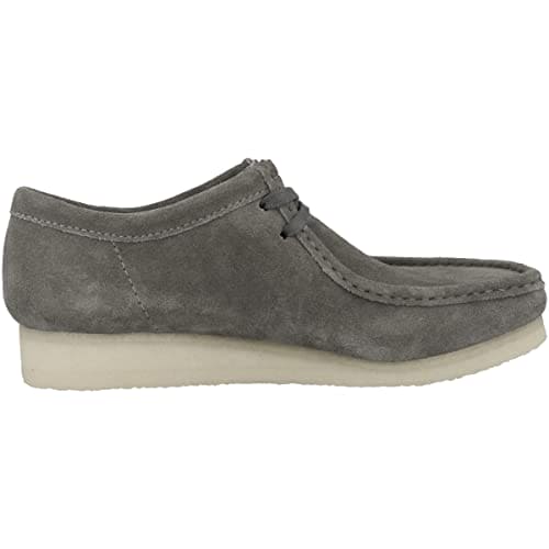 Clarks Wallabee Men's Lace-Up Shoes, Grey Suede 26170535, 9 UK