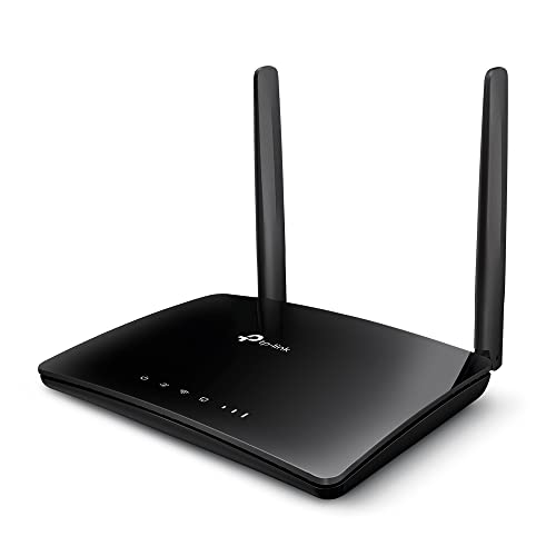 TP-Link Archer MR400 AC1200 Dual Band 4G Mobile Wi-Fi Router, SIM Slot Unlocked, No Configuration Required, Removable Wi-Fi Antennas, UK Plug , black