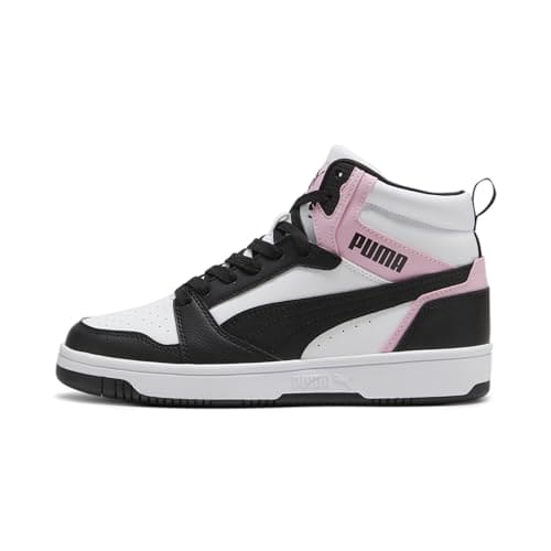 Puma Unisex Adults Rebound V6 Sneakers, Puma White-Puma Black-Shadow Gray-Puma White, 10 UK