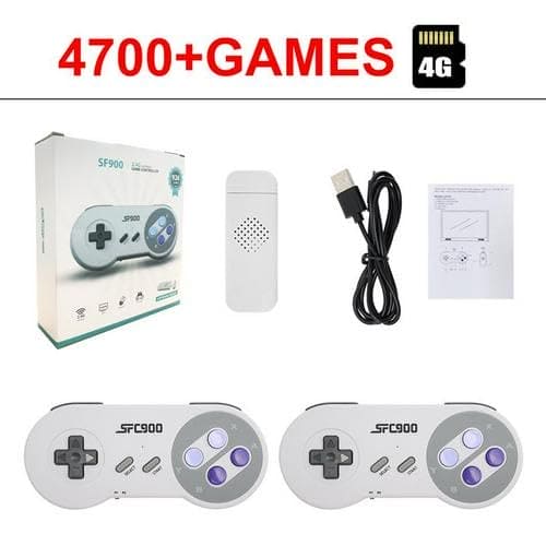 Retro Game Stick, Wireless Game Stick 4K with 4700 Classic Games, 2 Wireless Controllers, HDMI HD Output, Plug & Play Retro Games Console Video Games for Adults Kids