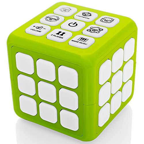 Tevo Cube-it Memory Game Flashing Cube Memory & Brain Game - 7 in 1 Handheld Games For Kids, Electronic Puzzle Games Cube - STEM Toys For Boys & Girls