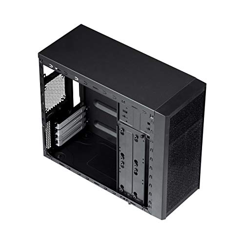 Fractal Design Core 1000 USB 3 - Mini Tower Computer Case - mATX - High Airflow And Cooling - 1x 120mm Silent Fan Included - Brushed Aluminium - Black