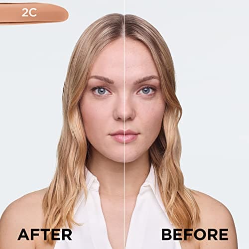 L'Oreal Paris True Match Liquid Foundation, Skincare Infused with Hyaluronic Acid, SPF 17, Available in 40 Shades, 2C Rose Vanilla, 30ml