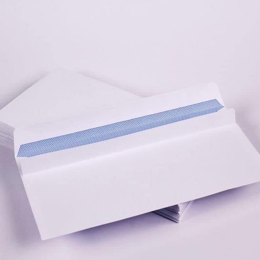 JKG® 50 x DL White ENVELOPES - Small Self Seal Wallet Envelopes PR | Letter Envelopes | A4 A5 Letters, No Window Envelopes Mail Posting Supplies | 25/50/100 DL White Mailing Envelopes [110mm x 220mm]