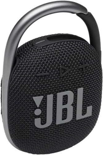 JBL Clip 4 - Bluetooth portable speaker with integrated carabiner, waterproof and dustproof, up to 10 hours of wireless music streaming, in black