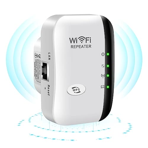 WiFi Extender Booster,Wireless Signal Booster Up to 3000sq.ft and 30 Devices,WiFi Range Extender with Integrated Antennas Ethernet Port,Support AP/Repeater Mode and WPS Function,Garden WiFi Extender