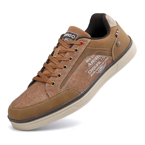 TARELO Trainers Men's Shoes Classic Sneaker Brown 7