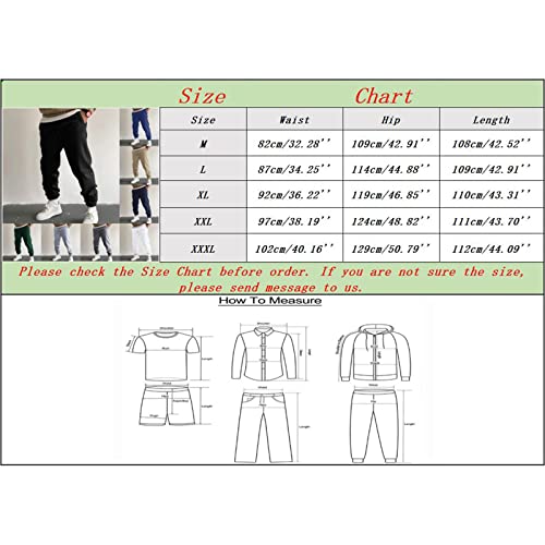 Work Trousers Men Autumn and Winter Drawstring Jogging Bottoms with Pockets Street Style Leisure Sports Tracksuit Bottoms Solid Color Stretchy Comfortable Pants Beach Essentials Sales Clearance