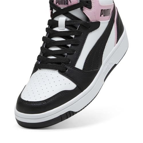 Puma Unisex Adults Rebound V6 Sneakers, Puma White-Puma Black-Shadow Gray-Puma White, 10 UK