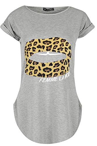 Fashion Star Womens Plain Curved Hem Jersey T-Shirt Top