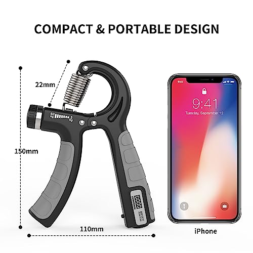 PROIRON Hand Grips Strengthener with Counter, Adjustable Grip Strength Trainer, Hand Exerciser with Stainless Steel Spring, Non-Slip Gripper, Gripster for Strong Wrists, Fingers, Forearm, Hands, Arm