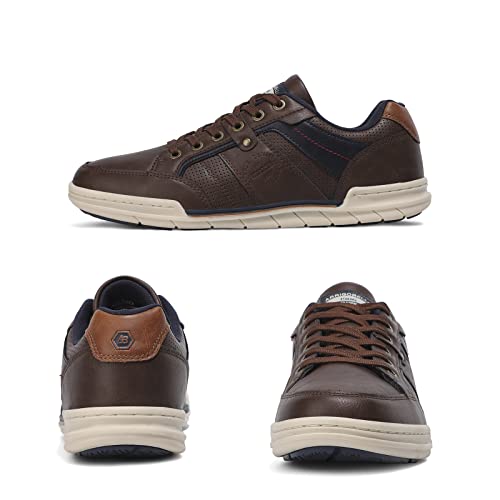 TARELO Trainers Men's Shoes Classic Sneaker Brown 7