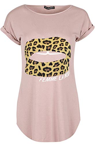 Fashion Star Womens Plain Curved Hem Jersey T-Shirt Top