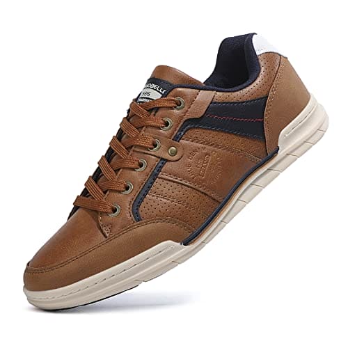 TARELO Trainers Men's Shoes Classic Sneaker Brown 7