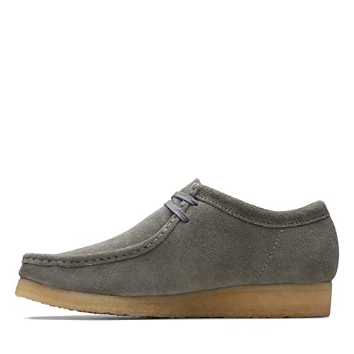 Clarks Wallabee Men's Lace-Up Shoes, Grey Suede 26170535, 9 UK