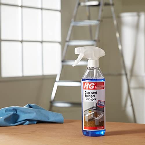 HG Glass and Mirror Cleaner, Streak-Free Glass Cleaner, Effectively Removes Grease & Dirt from Windows & Surfaces Quickly - 500ml Spray (142050106)