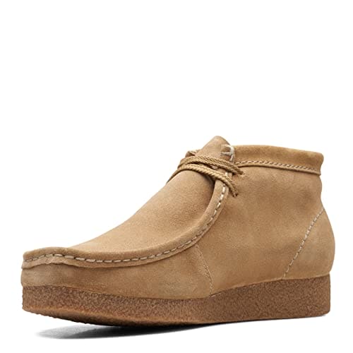 Clarks Shacre Wallabee Boot, mens Chukka, Dark Sand Suede, 8 UK (42 EU)