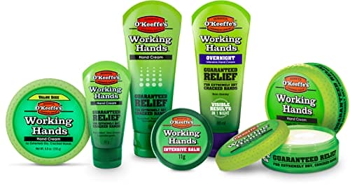 O’Keeffe’s Working Hands, 96g Jar - Hand Cream for Extremely Dry, Cracked Hands | Instantly Boosts Moisture Levels, Creates a Protective Layer & Prevents Moisture Loss