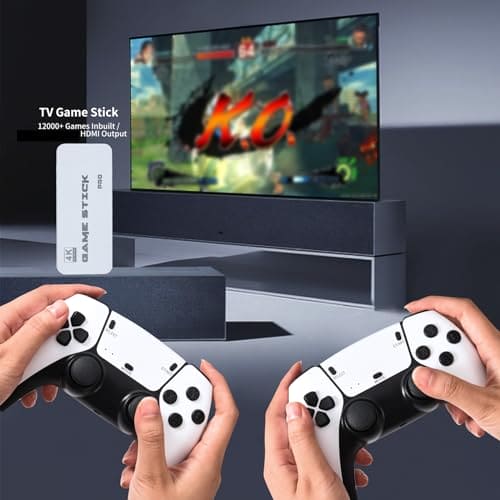 Retro Game Console, M15 Plug & Play Video Game Stick with 2.4G Dual Wireless Controllers, Built in 20000+ Classic Games, TV 4K HDMI Output for Computer,TV,Monitor,Projector, Gift for Adults Kids, 64G