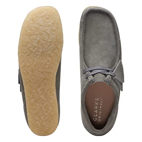 Clarks Wallabee Men's Lace-Up Shoes, Grey Suede 26170535, 9 UK