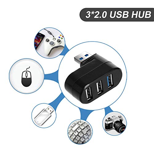 Triamisu 3.0 High Speed Usb Multi-Hub - For Pc Laptop Usb Hub 3/6 Port Usb Hub 3.0 Multi-Hub Usb Splitter 2.0 Hab 1 Multiple Adapter Usb 3.0 Card Reader - Black