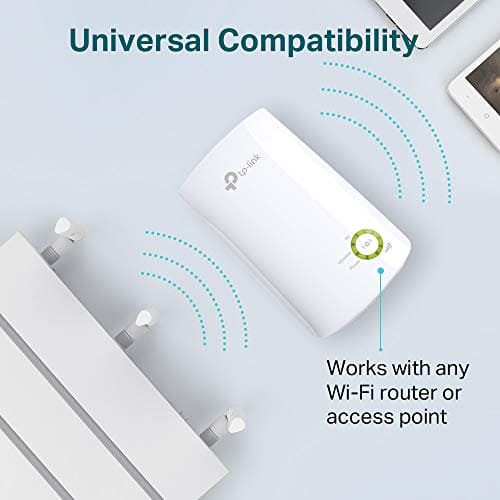 TP-Link N300 Universal Wi-Fi Range Extender, Broadband/Wi-Fi Booster, Plug and Play, WPS, UK (TL-WA854RE)