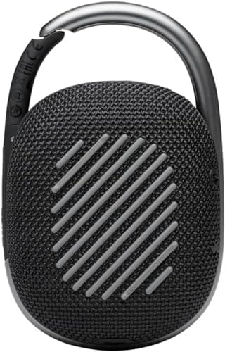 JBL Clip 4 - Bluetooth portable speaker with integrated carabiner, waterproof and dustproof, up to 10 hours of wireless music streaming, in black