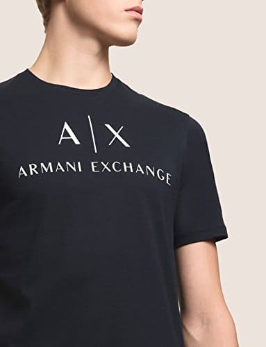 Armani Exchange Men's 8nztcj T Shirt, Blue, L UK