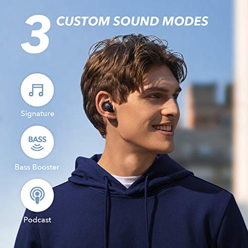 soundcore Wireless Earbuds, by Anker Life A1 Bluetooth Earbuds, Powerful Customized Sound, 35H Playtime, Wireless Charging, USB-C Fast Charge, IPX7 Waterproof, Button Control, Commute, Sports