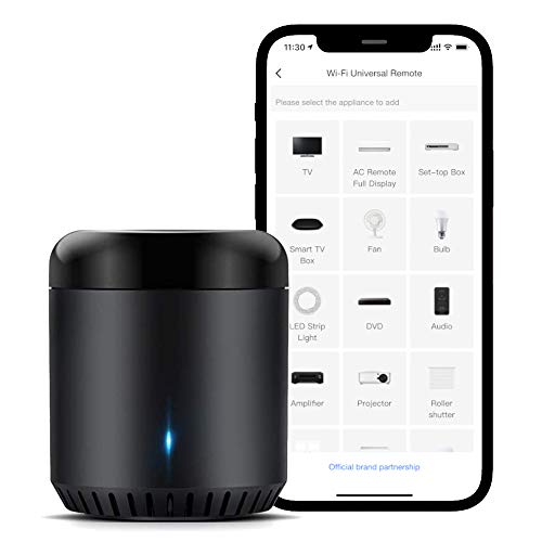 Broadlink Smart Home Hub, RM Mini3 Smart Wi-Fi IR Universal Remote Control, One for All Infrared Controller - Black